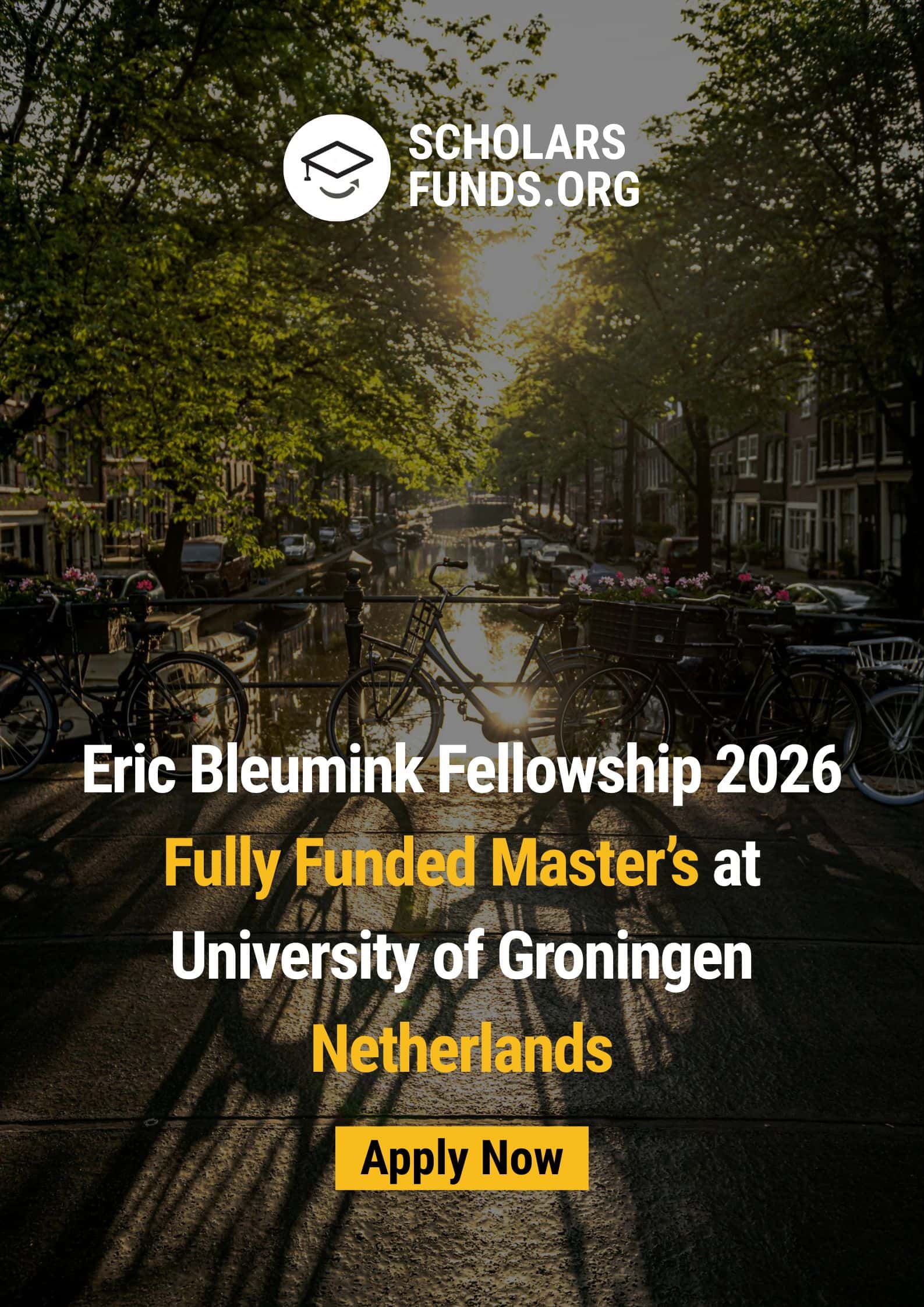 Eric Bleumink Fellowship 2026 – Fully Funded Master’s at University of Groningen Netherlands