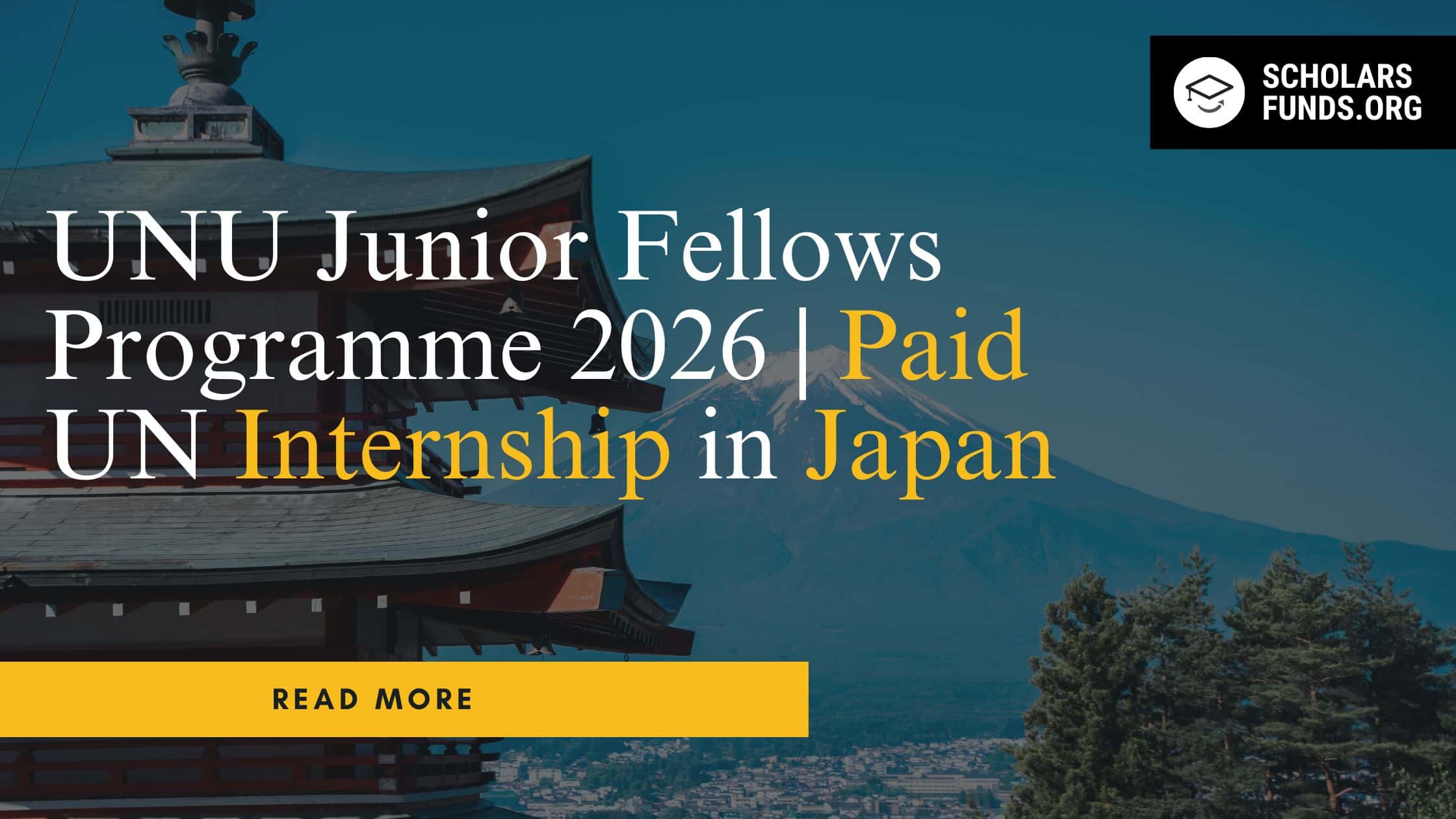 UNU Junior Fellows Programme 2026 | Paid UN Internship in Japan
