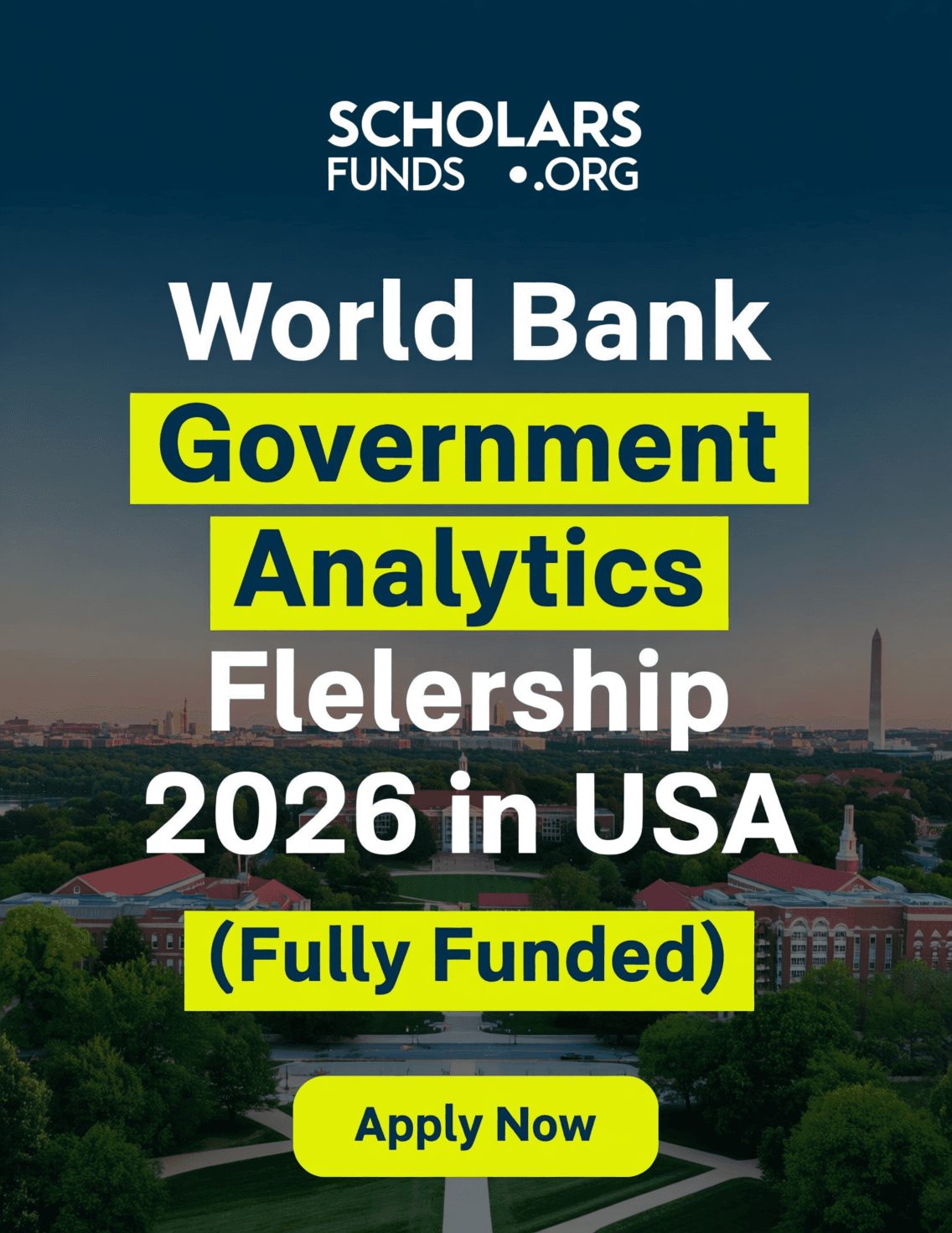 World Bank Government Analytics Fellowship 2026 (USA, Fully Funded)