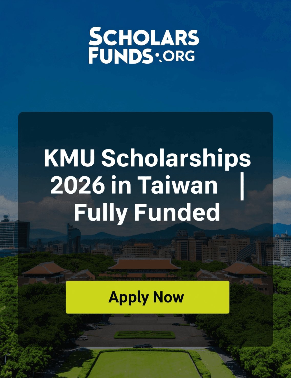 KMU International Student Scholarships 2026 (Taiwan)