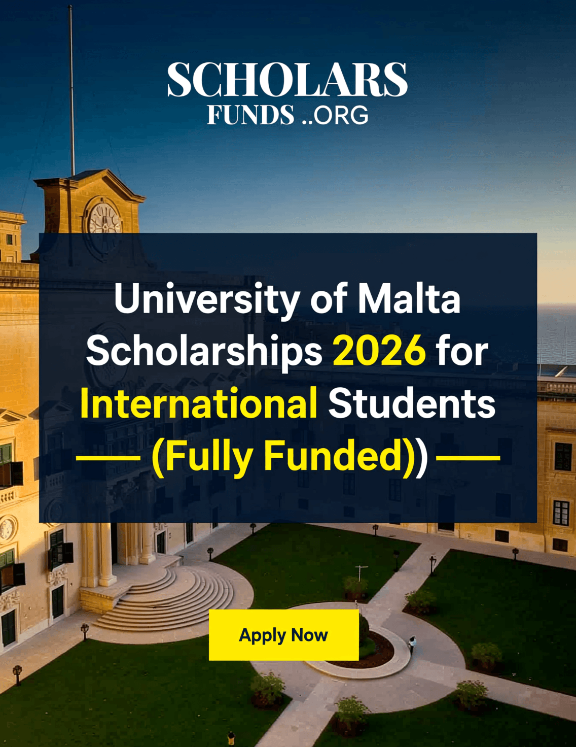 University of Malta Scholarships 2026 for International Students (Fully Funded)