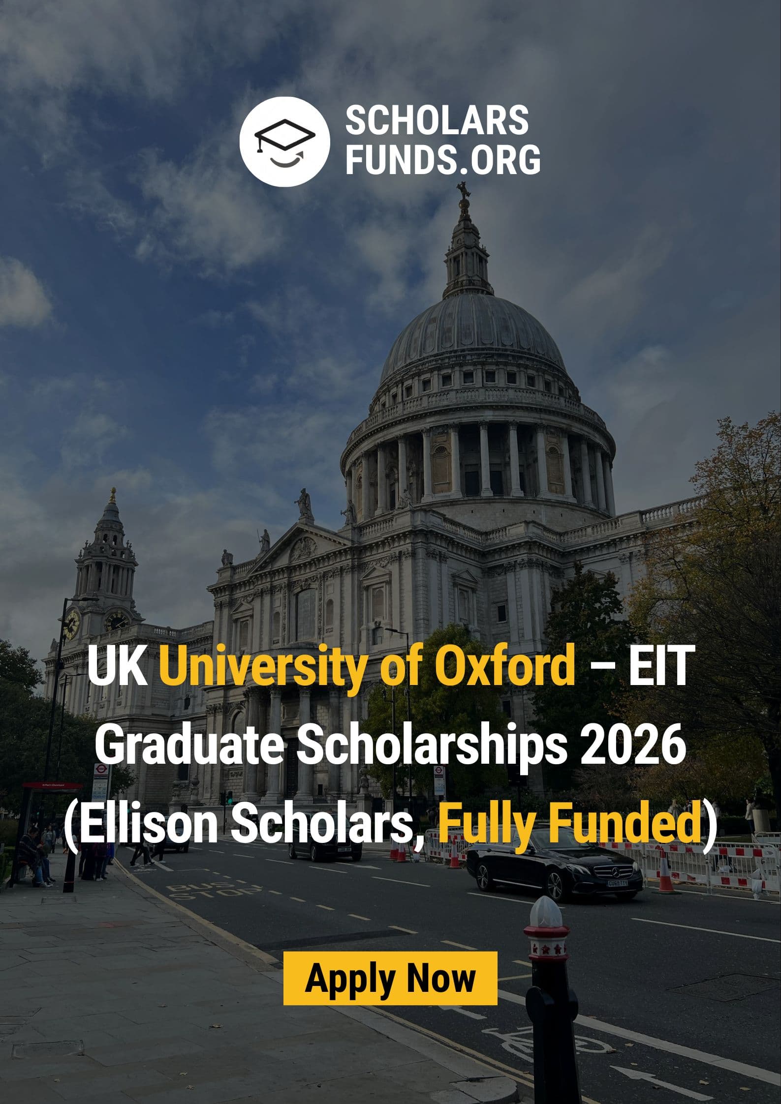 UK University of Oxford – EIT Graduate Scholarships 2026 (Ellison Scholars, Fully Funded)