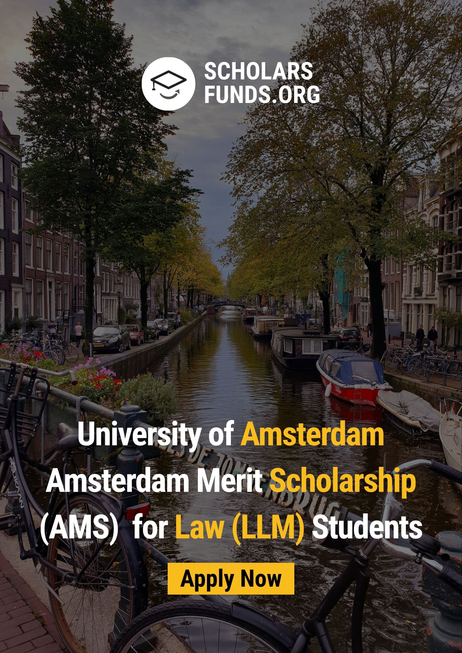 University of Amsterdam Amsterdam Merit Scholarship (AMS) 2026-27 for Law (LLM) Students