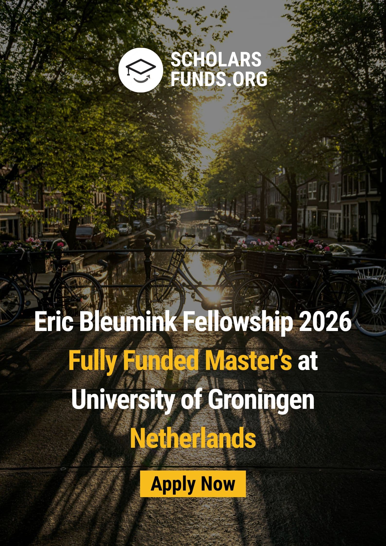 Eric Bleumink Fellowship 2026 – Fully Funded Master’s at University of Groningen Netherlands