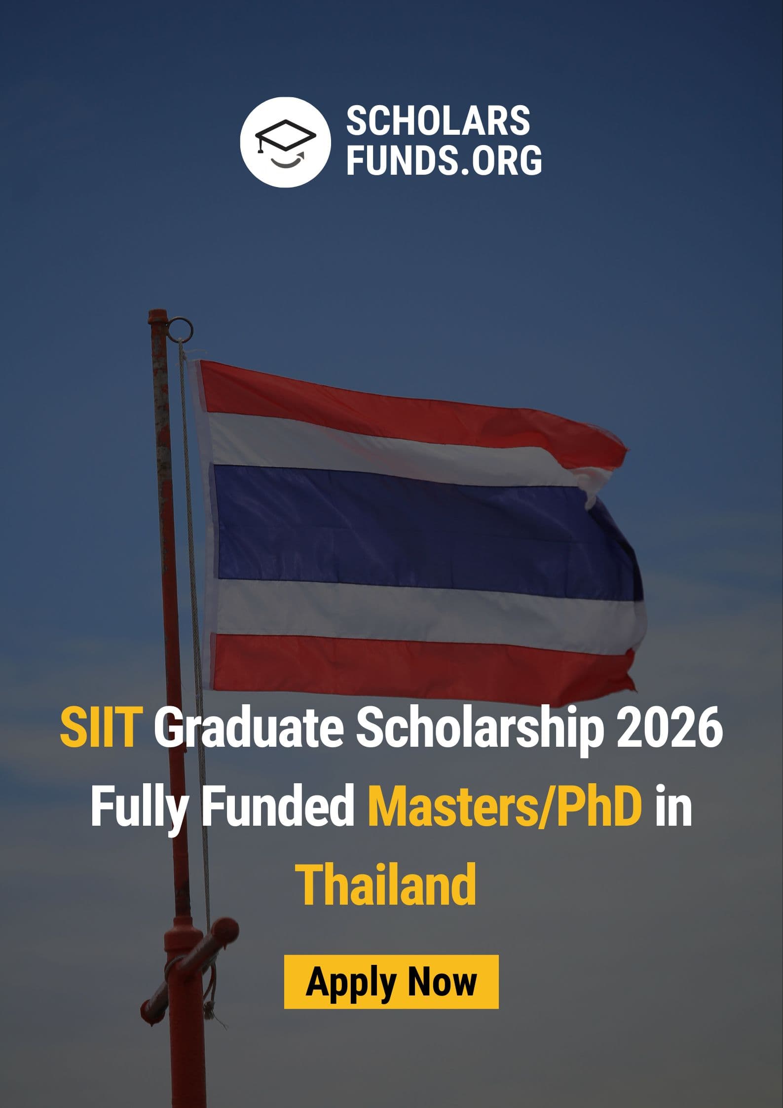 SIIT Graduate Scholarship 2026: Fully Funded Masters and PhD in Thailand