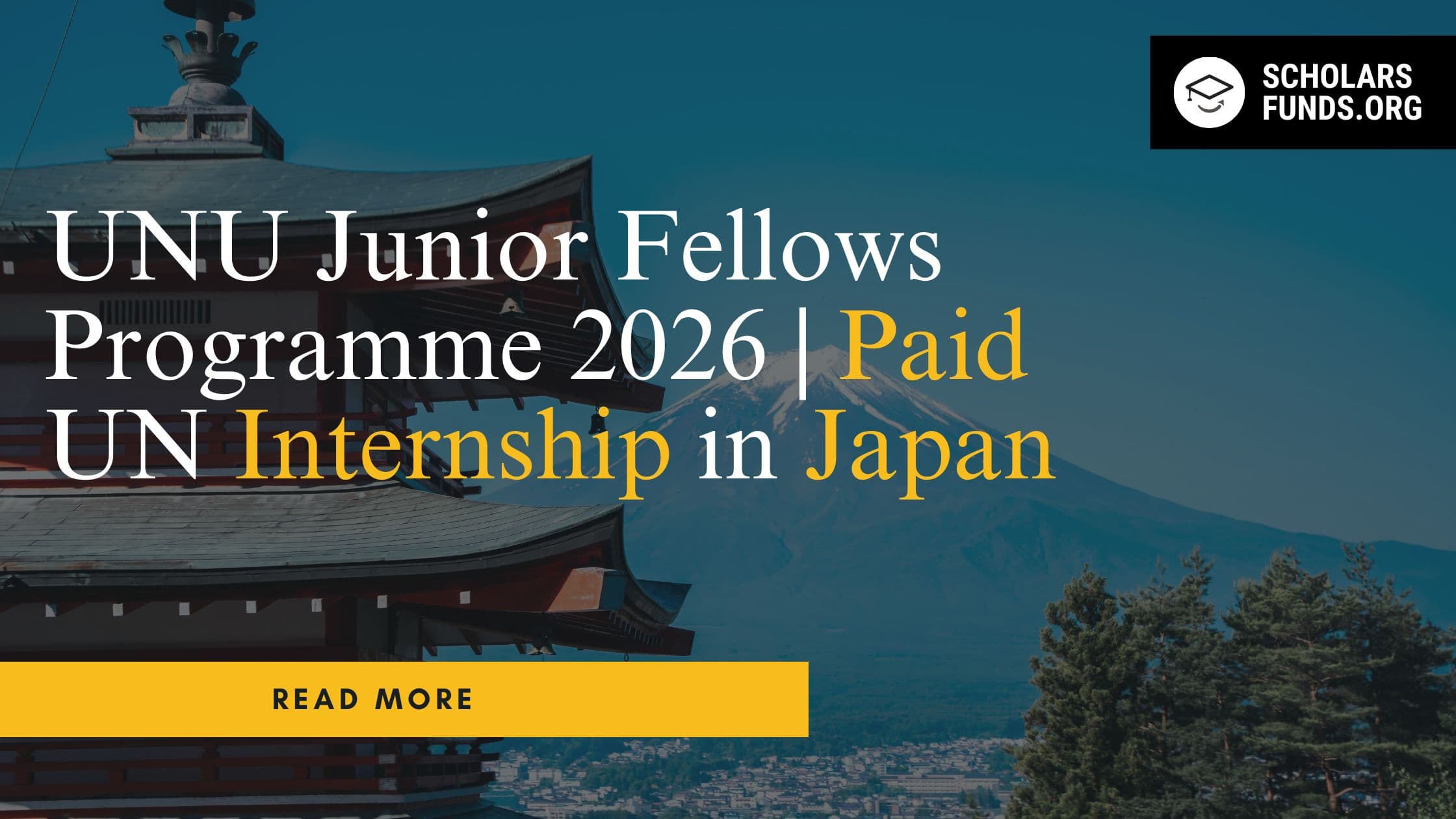 UNU Junior Fellows Programme 2026 | Paid UN Internship in Japan